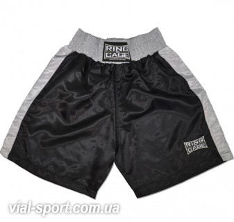 Боксерські шорти RING TO CAGE Traditional Boxing Trunks чорний RC91