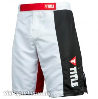 Боксерські шорти TITLE ELITE SERIES FIGHT SHORTS 3 білі