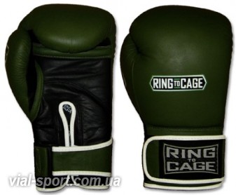 Боксерські тренувальні рукавички RING TO CAGE Elite MiM-Foam Training Gloves RC07 морський зелений/чорний