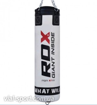 Боксерський мішок RDX Leather White 1.2 м, 40-50 кг