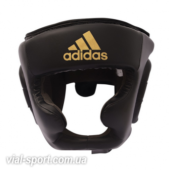 Шолом Боксерський Adidas Speed Super Pro Training Extra Protect (чорний / золото, ADISBHG041)
