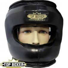 Боксерський шолом з бампером PRO-BOXER TopBoxer Facesaver Headguard Face Saver Head Guard based on Winning TOP - 5062 чорний