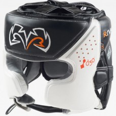 Боксерський закритий шолом RIVAL d3o Intelli-Shock Pro Training Headgear чорний / білий