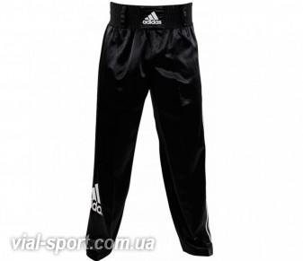 Штани для кікбоксингу Adidas Pants Kickboxing Full Contact чорні adiPFC03