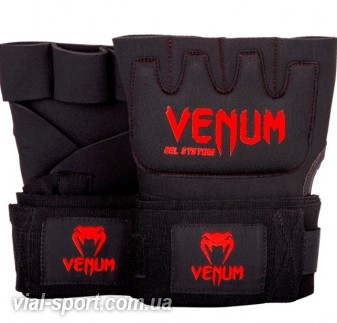 Швидкі бинти Venum kontact gel glove wraps black / red