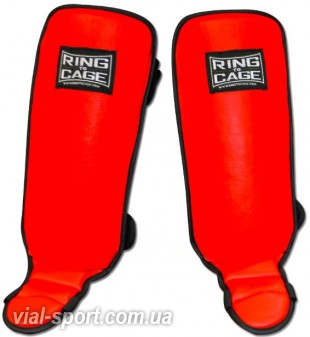 Дитячі щитки для захисту гомілки і стопи RING TO CAGE Kids Grappling Shin in-step Guard C13KR червоні