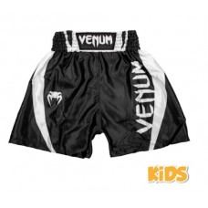 Дитячі шорти для боксу Venum Elite Boxing Shorts Black White