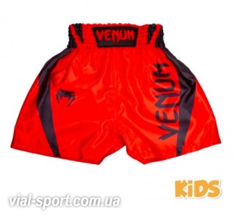 Дитячі шорти для боксу Venum Elite Boxing Shorts Red Black