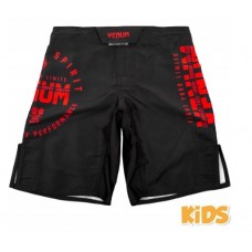 Дитячі шорти Venum Signature Fightshorts Black Red