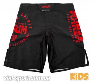 Дитячі шорти Venum Signature Fightshorts Black Red