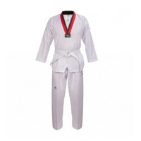 Добок для Тхеквондо ADI-START з ліцензією WT з червоно-чорним коміром (білий, ADITS01WT)