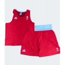 Форма для занять боксом Adidas Olympic Man GBR (шорти+майка, червона, ADIAIBA20TM\ADIAIBA20SM)