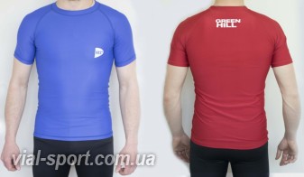 Футболка еластична rash guard Green Hill з коротким рукавом