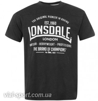 Футболка Lonsdale box t-shirt mens-charcoal