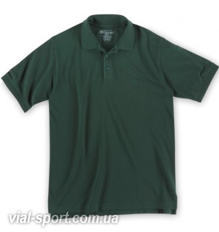 Футболка Поло тактична з коротким рукавом "5.11 Tactical Professional Polo-Short Sleeve" L. E. Green