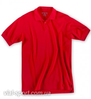 Футболка Поло тактична з коротким рукавом "5.11 Tactical Professional Polo-Short Sleeve" Range Red