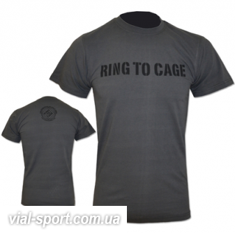 Футболка RING TO CAGE Tee - Wordmark Tee RC79WM темно-сірий