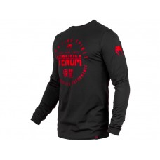 Футболка з довгим рукавом VENUM Signature T-shirt чорний / червоний