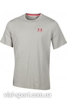 Футболка Under Armour CC Left Chest Lockup чоловіча сіра 1257616-025