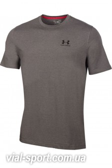 Футболка Under Armour CC Left Chest Lockup чоловіча сіра 1257616-090