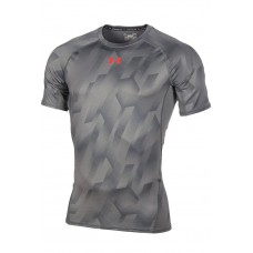 Футболка Under Armour UA HG ARMOUR PRINTED SS чоловіча сіра 1257477-042