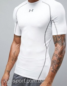 Футболка Under Armour UA HG ARMOUR SS Чоловіча біла 1257468-100