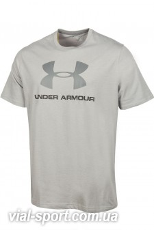 Футболка Under ArmourCC Sportstyle Logo чоловіча сіра 1257615-025