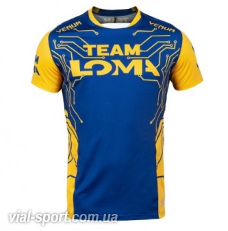 Футболка Venum Loma Fight Dry Tech T-shirt Blue Yellow