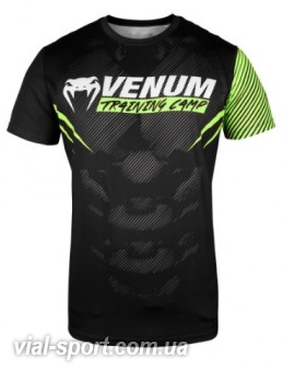 Футболка Venum Training Camp 2.0 T-shirt Black Neo Yellow