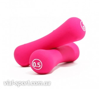 Гантелі неопренові круглі 0,5 кг Neoprene dumbbell LS2002-B05