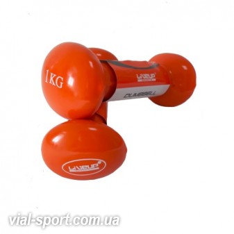 Гантелі пара LiveUp VINYL DUMBBELL EGG HEAD-2 * 1kg LS2001-1