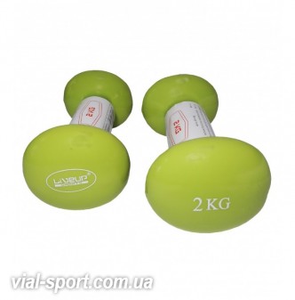 Гантелі вінілові LiveUp VINYL DUMBBELL Egg Head LS2001-2