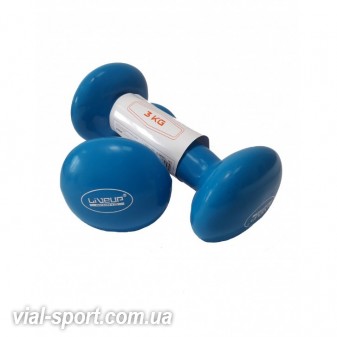 Гантелі вінілові LiveUp VINYL DUMBBELL Egg Head LS2001-3