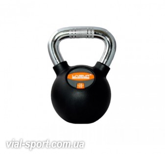 Гиря в гумовій оболонці 16 кг LiveUp RUBBER KETTEL BELL LS2044-16