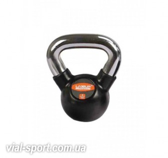 Гиря в гумовій оболонці 4 кг LiveUp RUBBER KETTEL BELL LS2044-4