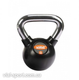 Гиря в гумовій оболонці 8 кг LiveUp RUBBER KETTEL BELL LS2044-8