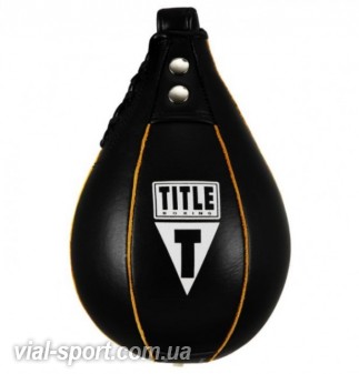 Груша пневматична TITLE Leather Super Fast Speed Bag чорна