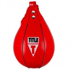 Груша пневматична TITLE Leather Super Fast Speed Bag Червона