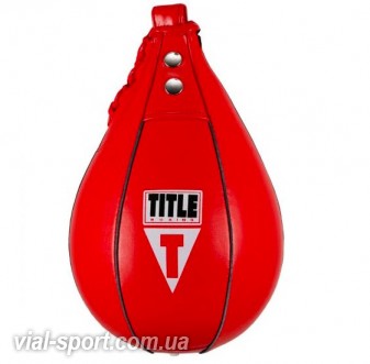 Груша пневматична TITLE Leather Super Fast Speed Bag Червона