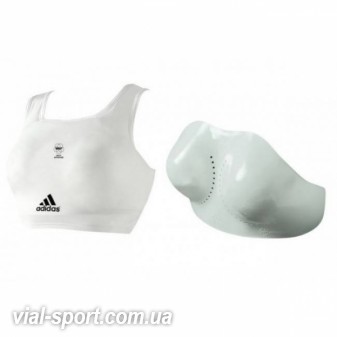 Захист грудей Adidas для жінок з ліцензією WKF (Біла, AdiBP12)