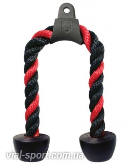 Канат для трицепса HARBINGER 373100 26 " Tricep Rope чорний / червоний 66 см