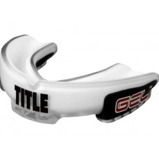 Капа дитяча гелева з футляром TITLE GEL TRIPLE SHOX YOUTH Mouthguard білий / чорний GTSMGY