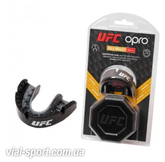 Капа для брекетів OPRO Gold Braces UFC hologram чорний / сріблястий