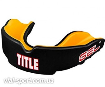 Капа гелева TITLE GEL Victory Mouthguard Чорний / жовтий доросла