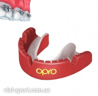 Капа Opro gold braces red / pearl (art.002227008) доросла