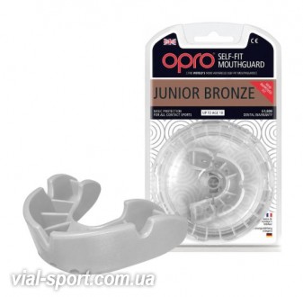 Капа OPRO Junior Bronze UFC Hologram White (art.002185006) дитяча