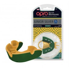 Капа OPRO Junior Silver Green / Gold (art.002190003) дитяча