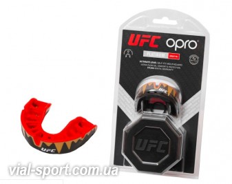 Капа OPRO Platinum UFC Hologram чорний / золотий доросла