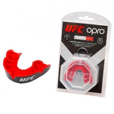 Капа OPRO Silver UFC Hologram чорний / червоний