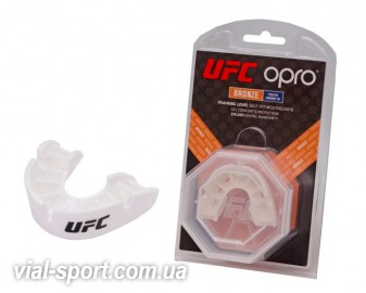 Капа Підліткова OPRO Bronze Junior UFC hologram білий